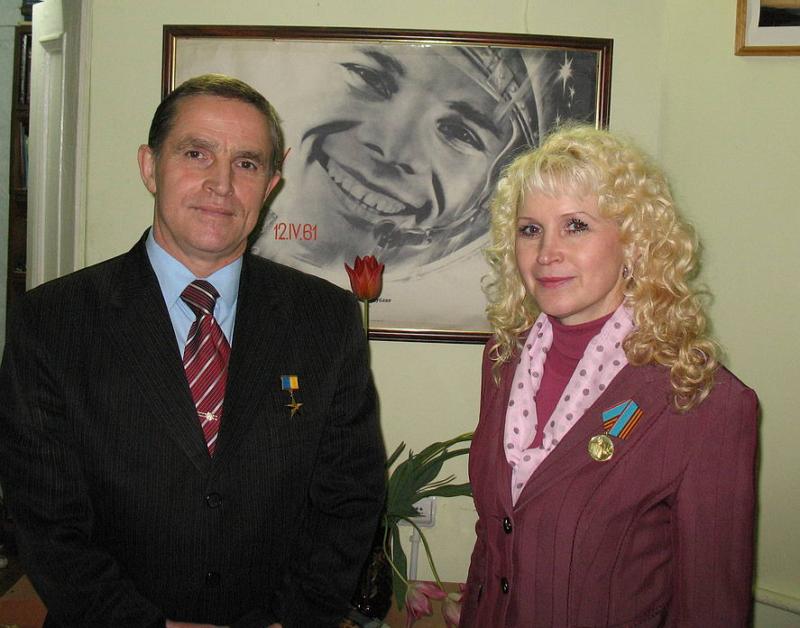 Леонид Каденюк и Галина Железняк
