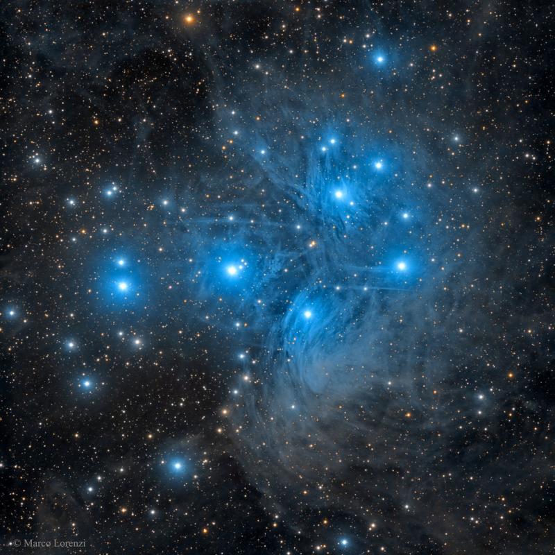 Красиве зоряне скупчення Плеяди (Стожари, Subaru) M45